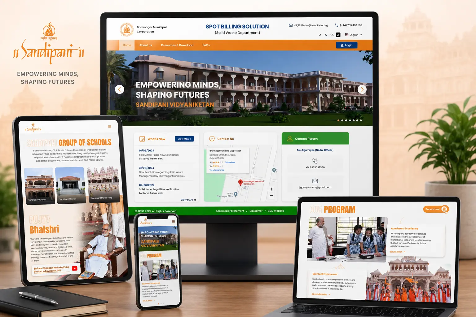Institutional learning and training on devices
